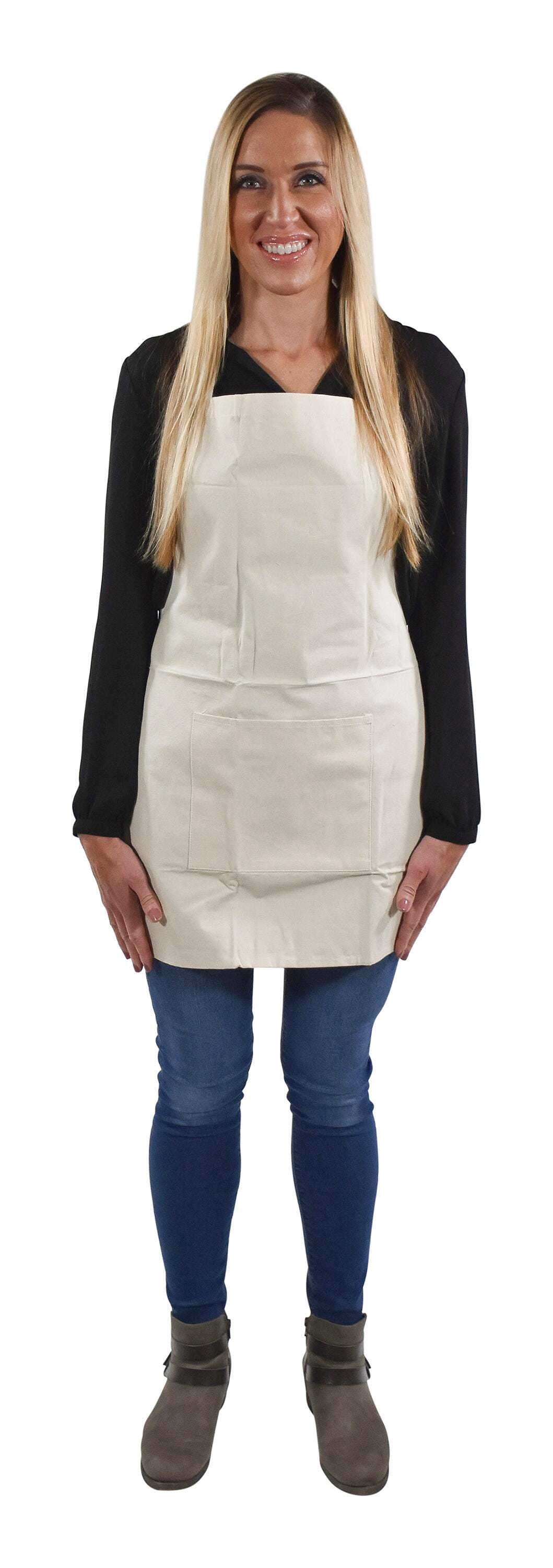 Sax Design Your Own Apron, Medium, 20 x 29 Inches, White, 1 Pocket, Item Number 1389274